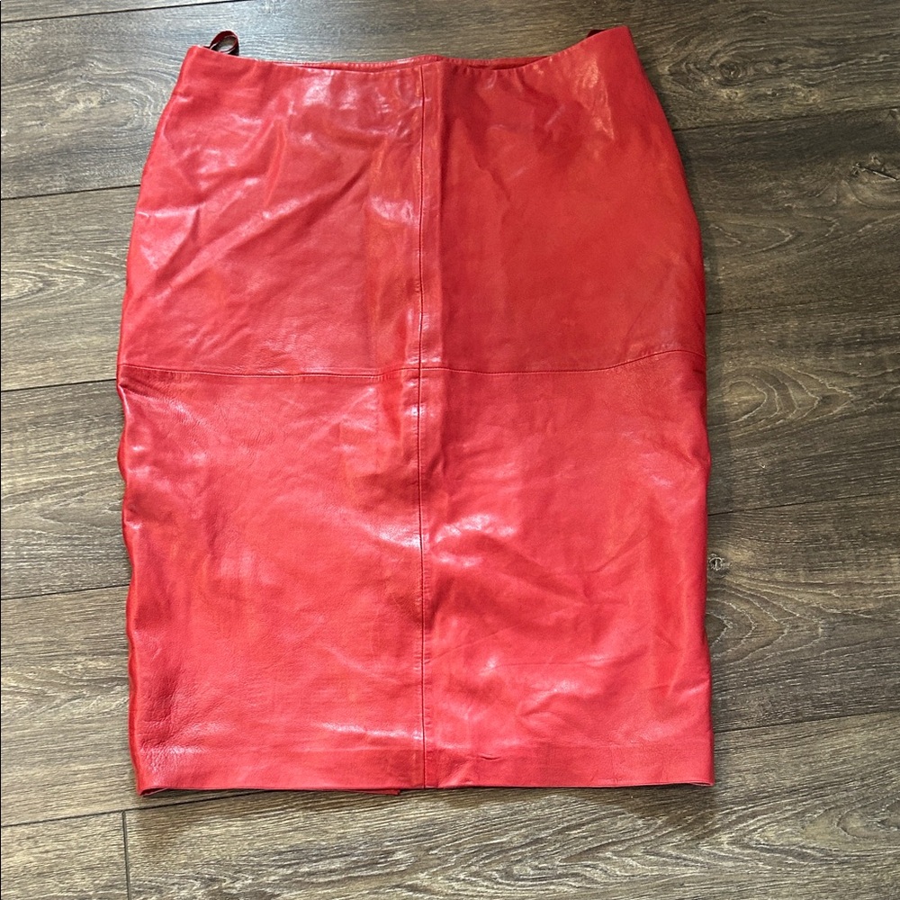 Red Leather Skirt